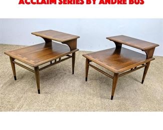 Lot 521 Pair LANE Step Side Tables. Acclaim Series by Andre Bus