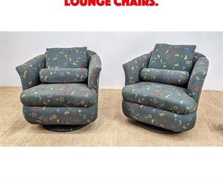 Lot 527 Pair Swivel Rocking Lounge Chairs. 