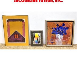 Lot 571 3pcs Modernist Prints. Jacqueline Tuteur, etc.