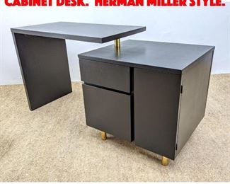 Lot 570 Mid Century Modern Cabinet Desk. Herman Miller Style. 