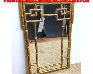 Lot 575 Vintage Faux bamboo Gilt Painted Wall Mirror. Decorator