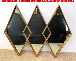Lot 581 Decorator Gold Gilt Tri Mirror Three interlocking diamo