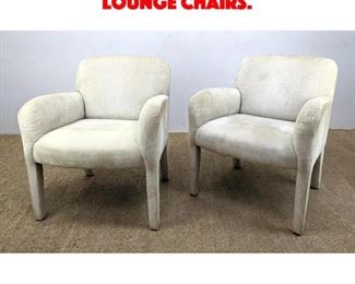 Lot 593 Pair Fully Upholstered Lounge Chairs.