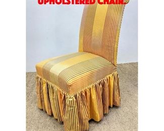 Lot 594 Decorator Silk Striped Upholstered Chair. 