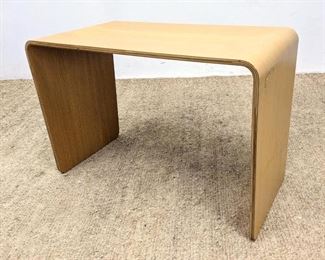 Lot 604 Molded Wood Bench Table. 