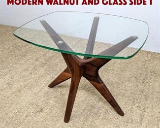Lot 610 ADRIAN PEARSALL American Modern Walnut and Glass Side T