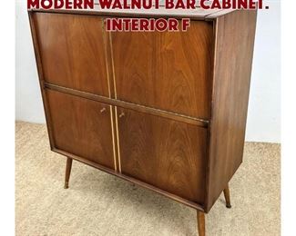 Lot 613 GORDON S American Modern Walnut Bar Cabinet. Interior f