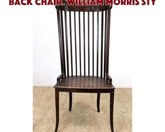 Lot 655 Vintage Oak Tall Spindle Back Chair. William Morris Sty