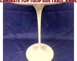 Lot 667 EERO SAARINEN White Laminate Top Tulip Side Table. Knol