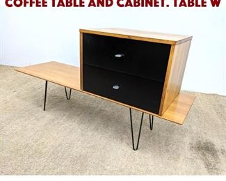 Lot 679 PAUL McCOBB 2pc Maple Coffee Table and Cabinet. Table w