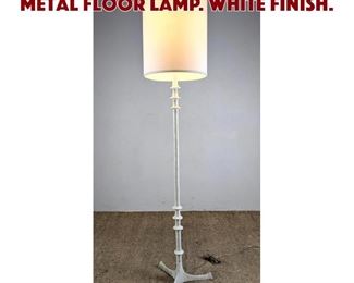 Lot 695 Giacometti Style Cast Metal Floor Lamp. White finish.