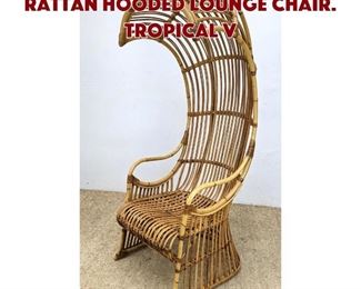 Lot 697 Woven Bamboo and Rattan Hooded Lounge Chair. Tropical V