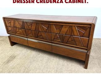 Lot 699 Mid Century Modern Low Dresser Credenza Cabinet. 