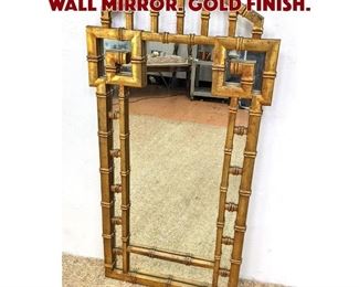 Lot 700 Decorative Faux Bamboo Wall Mirror. Gold finish.