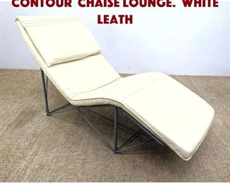 Lot 721 Eero Aarnio Design Contour Chaise Lounge. White leath