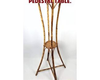 Lot 724 Tall Bamboo Fern Stand Pedestal Table.