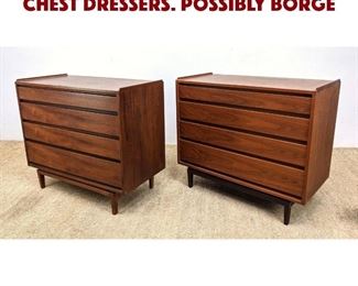 Lot 730 Pair FREDERICIA Bachelor Chest Dressers. Possibly Borge