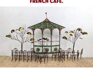 Lot 743 C. JERE Wall Sculpture. French cafe. 