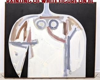 Lot 765 GEORGE D AMATO Large Oil Painting of White Figure on Bl