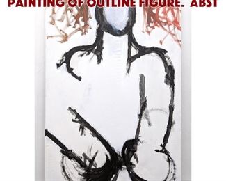 Lot 766 Lg GEORGE D AMATO Oil Painting of Outline Figure. Abst