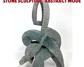 Lot 797 Signed and Dated 74 Cast Stone Sculpture. Abstract mode
