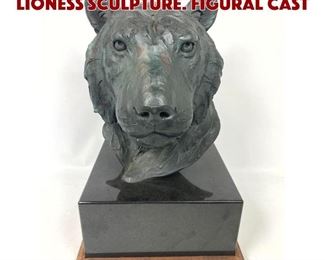 Lot 800 FOREST HART 1995 Bronze Lioness Sculpture. Figural cast