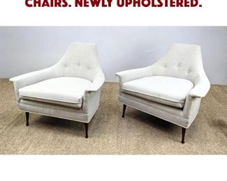 Lot 836 Pair BEN SEIBEL Lounge Chairs. Newly upholstered.