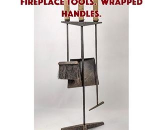 Lot 838 Mid Century Modern Fireplace Tools. Wrapped handles.