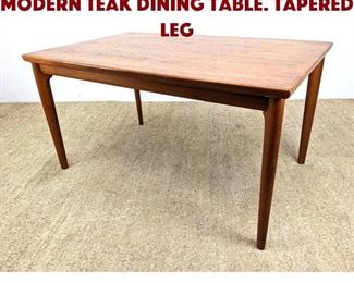 Lot 846 Refractory Danish Modern Teak Dining Table. Tapered leg