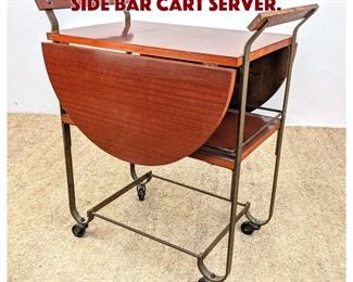 Lot 883 Mid Century Modern Drop Side Bar Cart Server. 