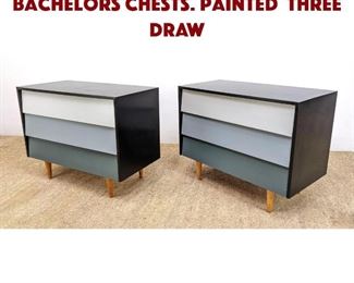 Lot 886 Pr FLORENCE KNOLL Bachelors Chests. Painted Three Draw