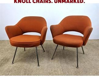 Lot 896 Pr EERO SAARINEN for KNOLL Chairs. Unmarked. 