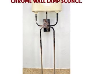 Lot 903 Large Parzinger Style Chrome Wall Lamp Sconce. 