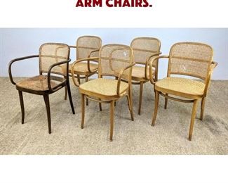 Lot 905 5pcs Bent wood Arm Chairs. 