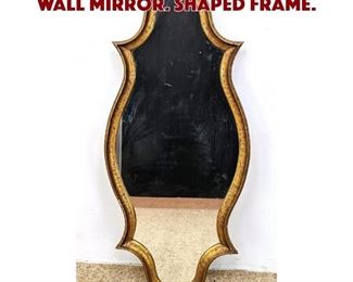 Lot 917 Gilt Carved Wood Framed Wall Mirror. Shaped Frame. 