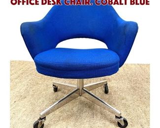 Lot 932 EERO SAARINEN for KNOLL Office Desk Chair. Cobalt blue 