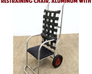 Lot 939 Industrial Childs Size Restraining Chair. Aluminum with