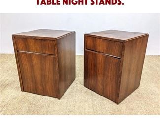 Lot 947 Pair American Modern Side Table Night Stands. 