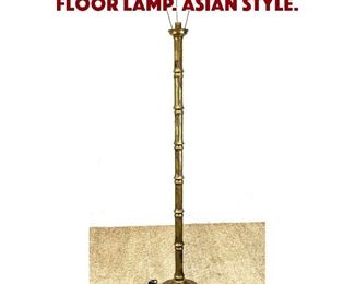 Lot 952 Decorative Faux Brass Floor Lamp. Asian Style. 