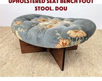 Lot 953 Modernist Tufted Upholstered seat Bench Foot Stool. Dou