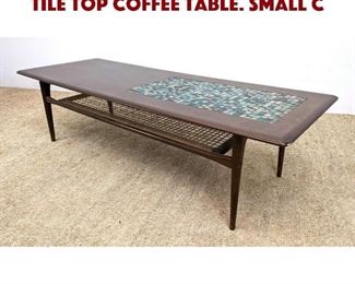 Lot 954 SELIG Danish Teak Modern Tile Top Coffee Table. Small c