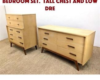 Lot 958 Johnson Carper 2pc Bedroom Set. Tall Chest and Low Dre
