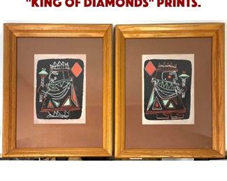 Lot 983 Pr Framed JANE KIRMAN King of Diamonds Prints. 