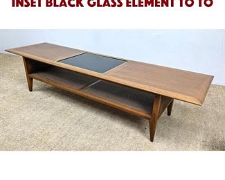 Lot 984 Modernist Coffee Table. Inset black glass element to to