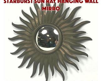Lot 996 Small French Metal Starburst Sun Ray Hanging Wall Mirro