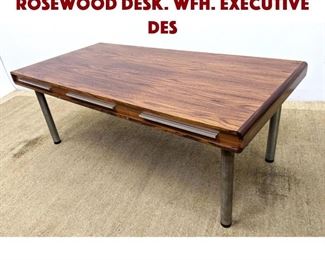 Lot 1018 DYRLUND Danish Modern Rosewood Desk. WFH. Executive des