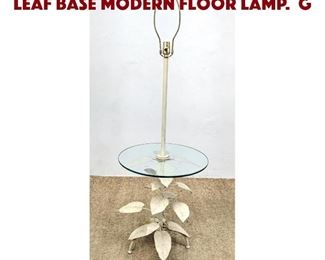 Lot 1040 FREDERICK COOPER Metal Leaf Base Modern Floor Lamp. G