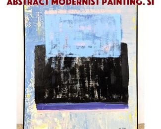 Lot 1052 DENNIS SAKELSON Graphic Abstract Modernist Painting. Si
