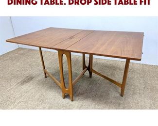 Lot 1087 Space Saver Modernist Dining Table. Drop Side Table fit