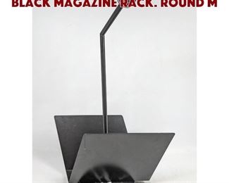 Lot 1097 FLY LINE Modernist Italian Black Magazine Rack. Round m